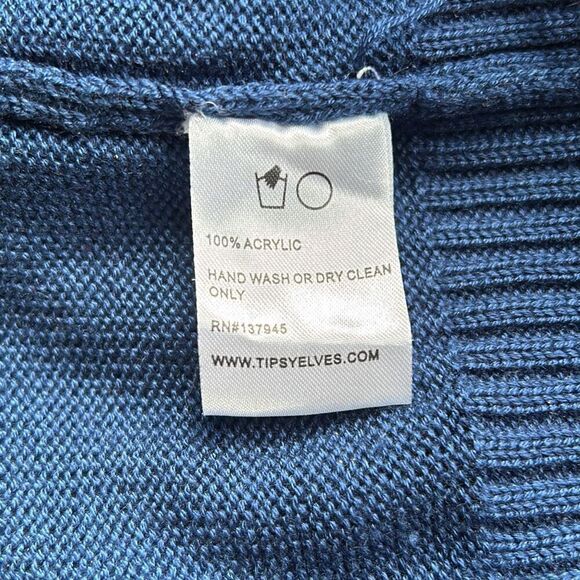 Tipsy Elves Blue Sequin Snowflake Dress XXL Sweater Dress - Picture 7 of 10